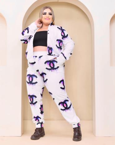 Calça moletom feminina jogger cós alto bolso moda instagram